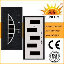 Exterior Security Steel MDF PVC Wooden Door for House (SC-A216)
